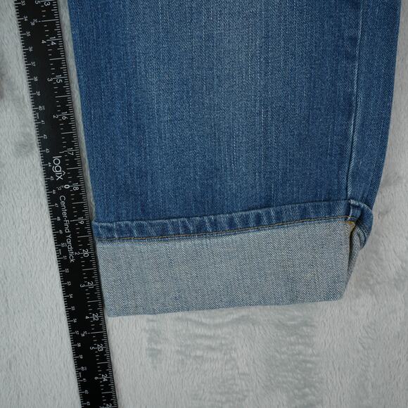 Route 66 Denim Capris Womens 13/14 Blue Rolled Cuff Straight Leg Mid Rise - Picture 5 of 8
